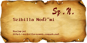 Szibilla Noémi névjegykártya