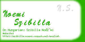 noemi szibilla business card